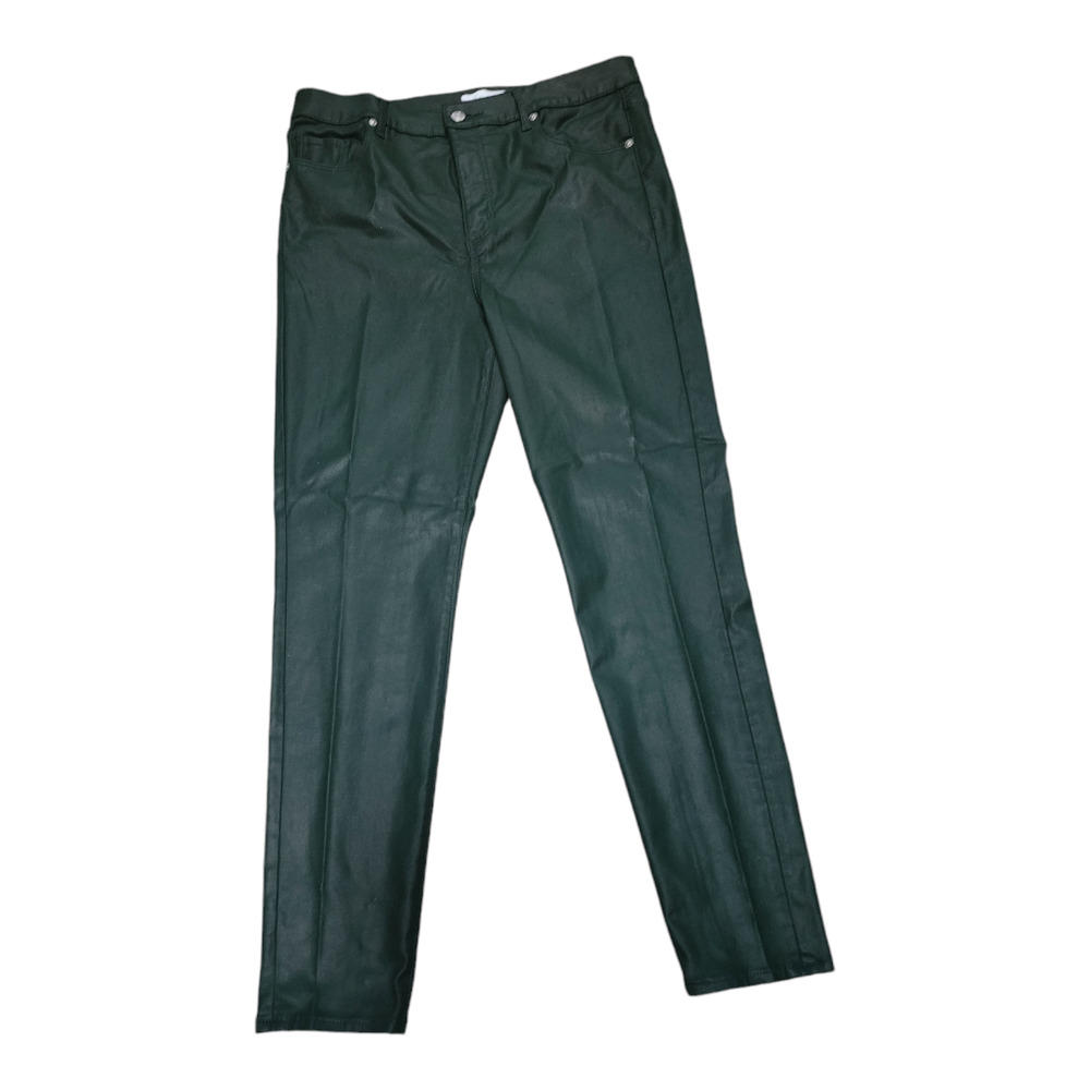 Loft Coated High Rise Skinny Jeans In Green 32